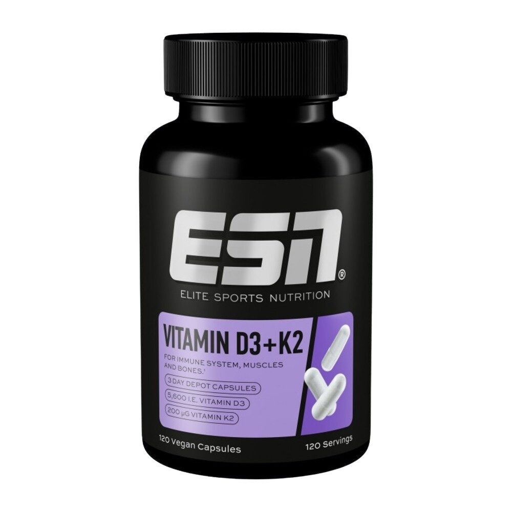 ESN ESN Vitamin D3+K2 120 Kapseln Cholecalciferol + MK-7 Kapseln, 66 g