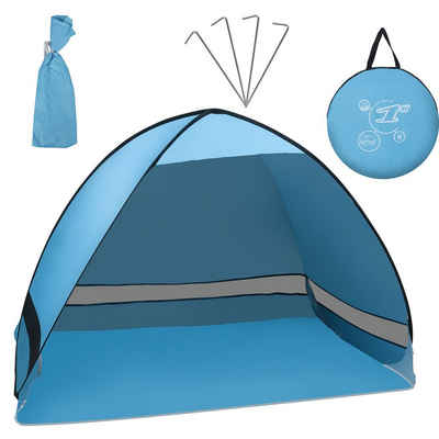Randaco Strandmuschel Strandmuschel Camping UV 50+ Windschutz Wasserfest Premium Wurfzelt