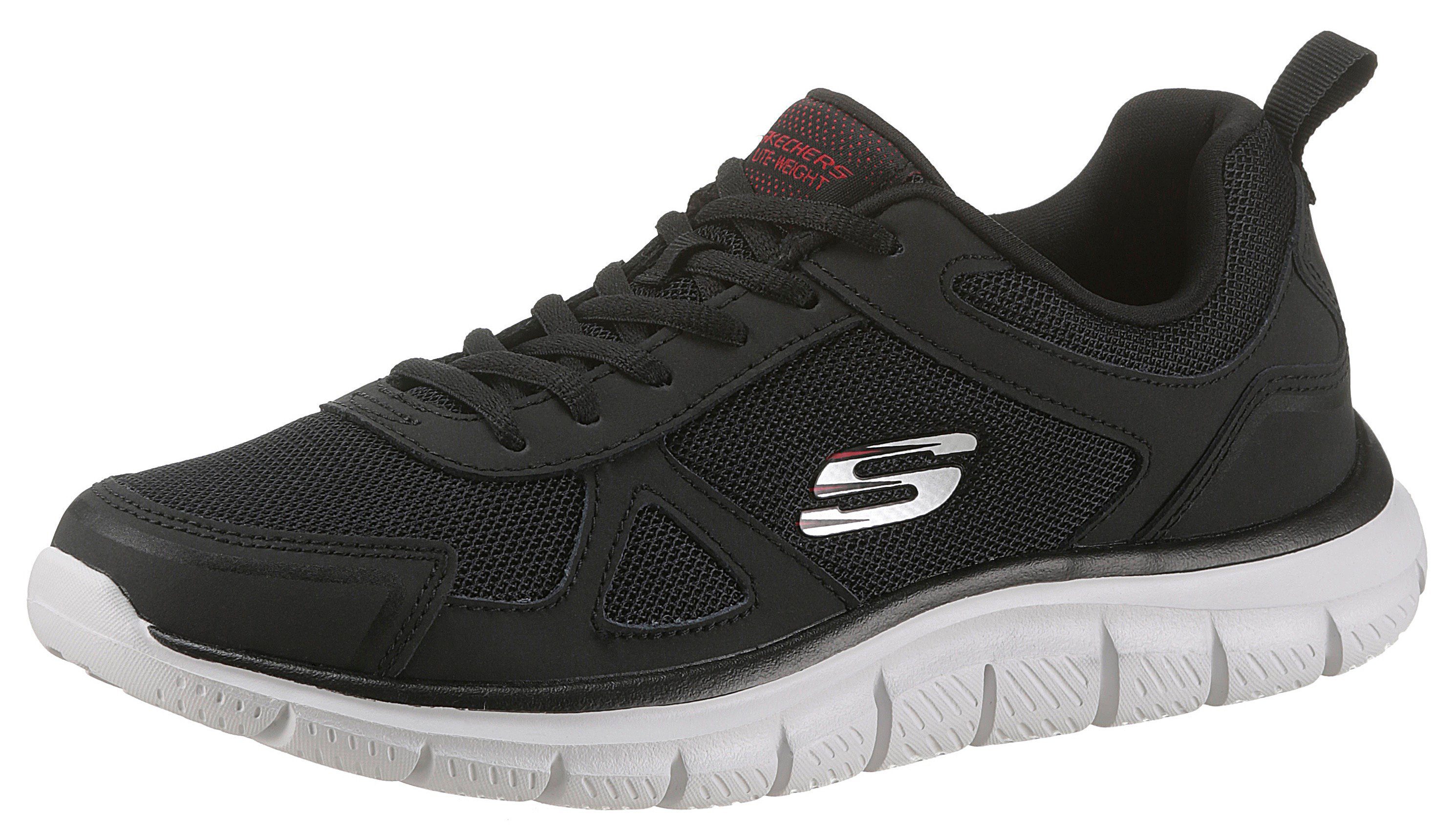 Skechers Track-Scloric Sneaker mit Skechers Memory Foam schwarz-rot