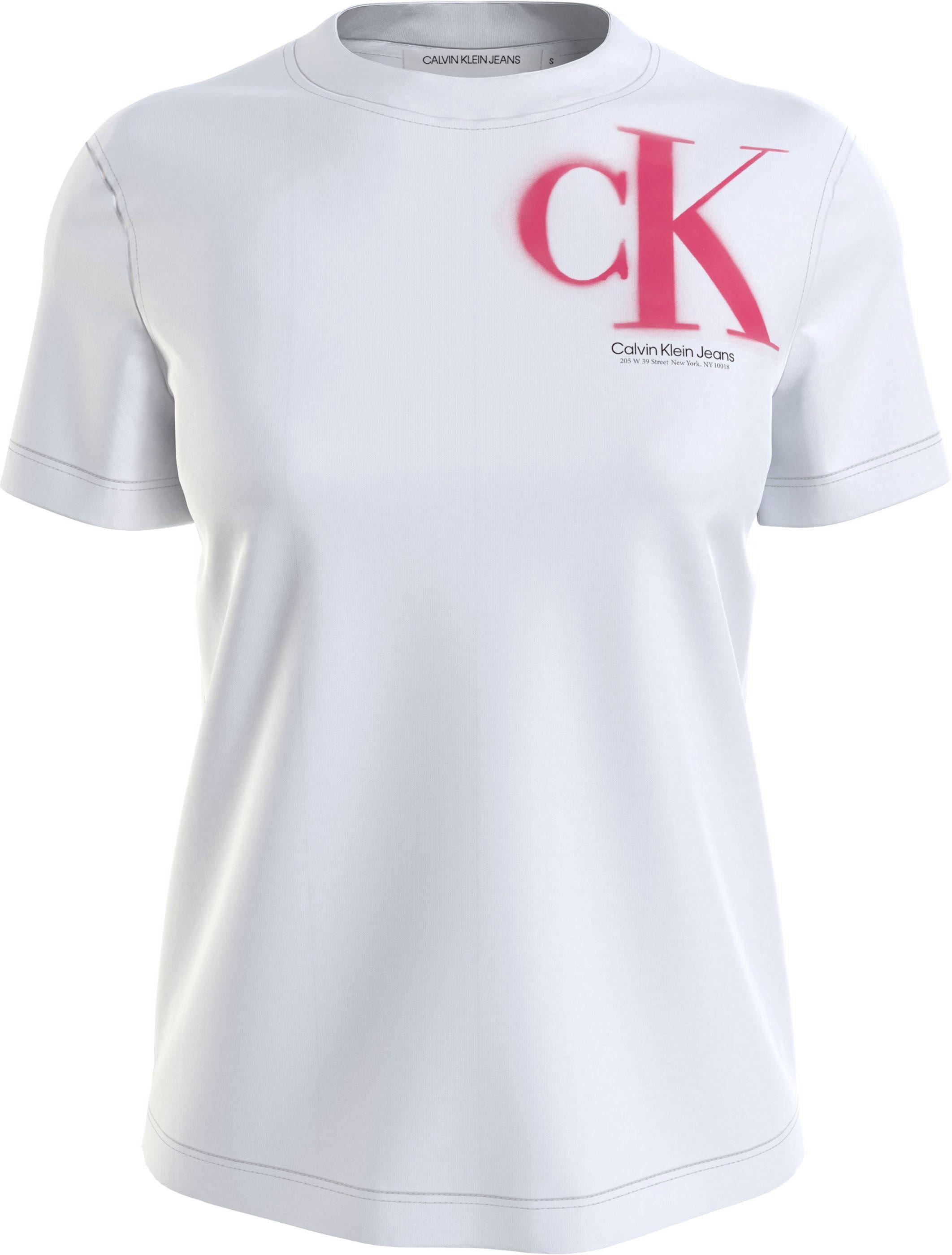 Jeans Calvin Klein im T-Shirt Logodruck Spray-Design mit