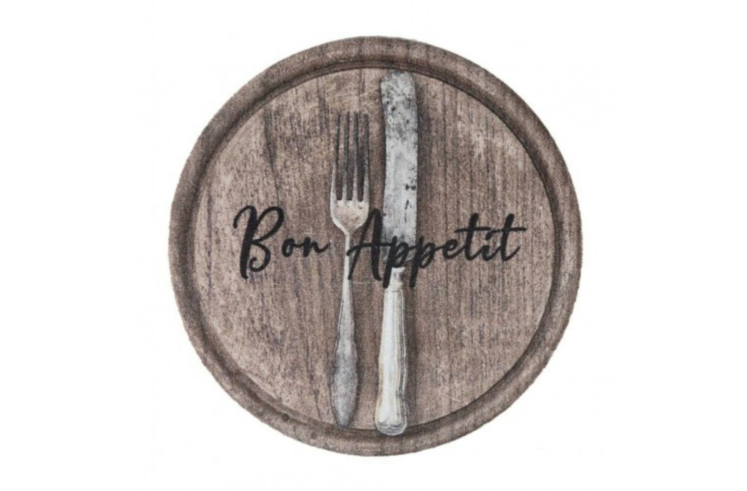 MD Entree Fußmatte Matte Cook&Wash Wood Bon Appetit 7701067470, Rund