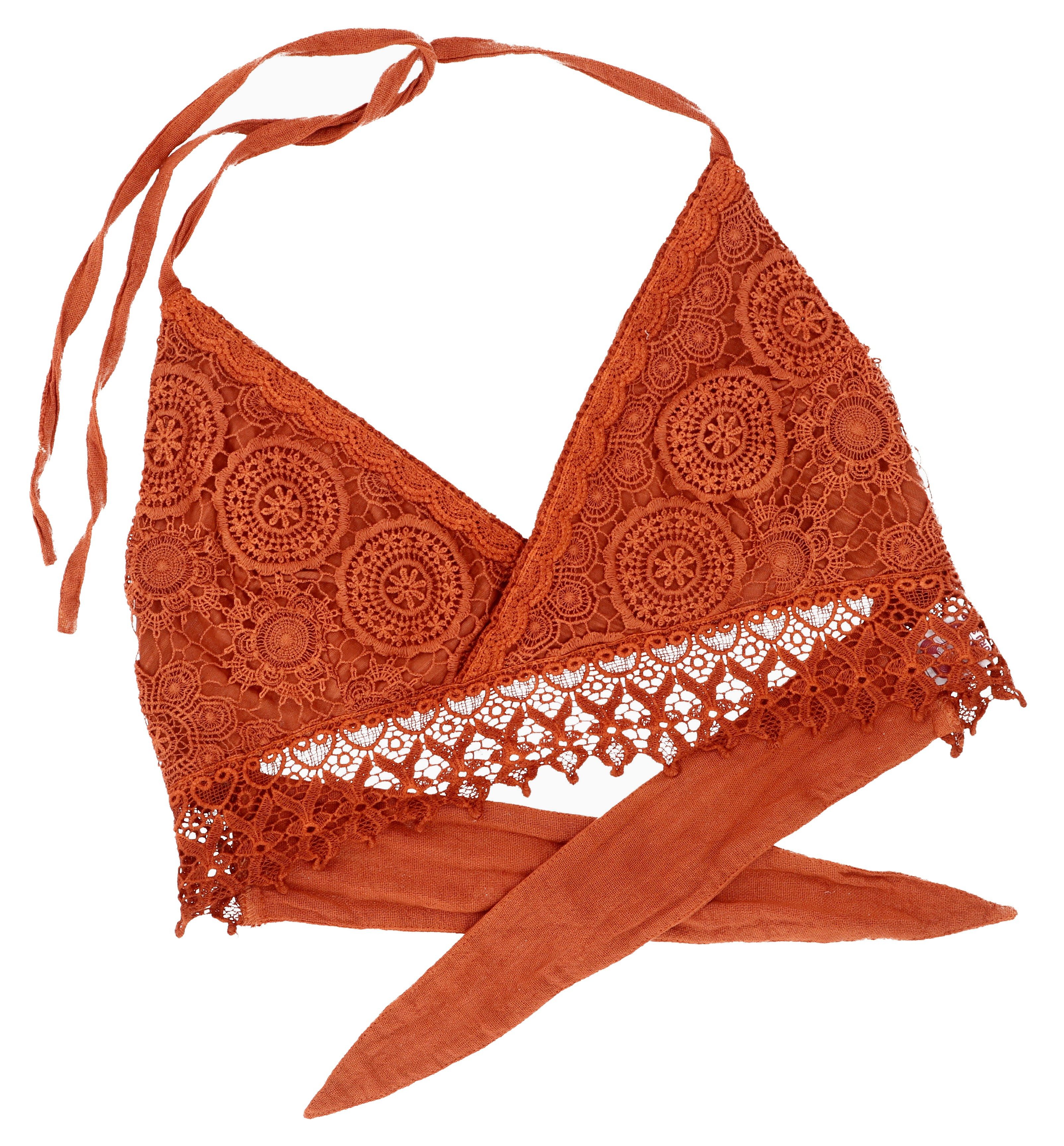 Guru-Shop T-Shirt Goa Top, Psytrance Neckholder Bra Top mit.. Festival, Eth günstig online kaufen