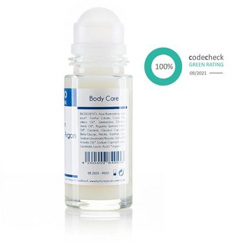 myrto Naturkosmetik Körperpflegemittel Bio Deo Roll-on Blue Sensitive Argan - aluminiumfrei & alkoholfrei, ohne Duftstoffe, für sehr empfindliche Haut, ohne Aluminium & Alkohol