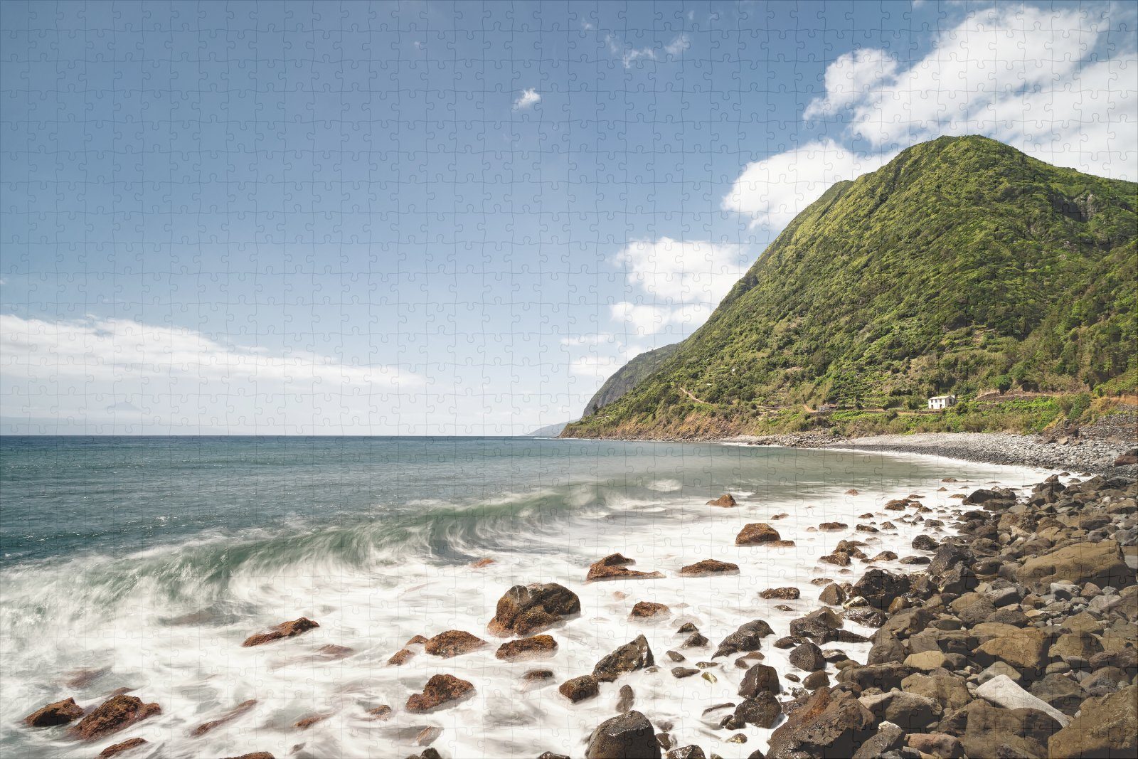 Jorge", Puzzle "Einsamer 1000 Puzzleteile São Strand der Premium-Puzzle raxxa Azoren-Insel auf FSC®,
