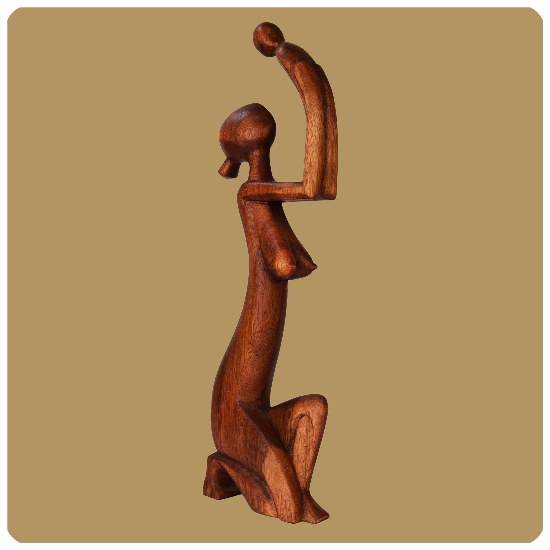60 XXL Deko SIMANDRA handgefertigte abstrakte cm Zärtlichkeit, Dekofigur Holzfigur