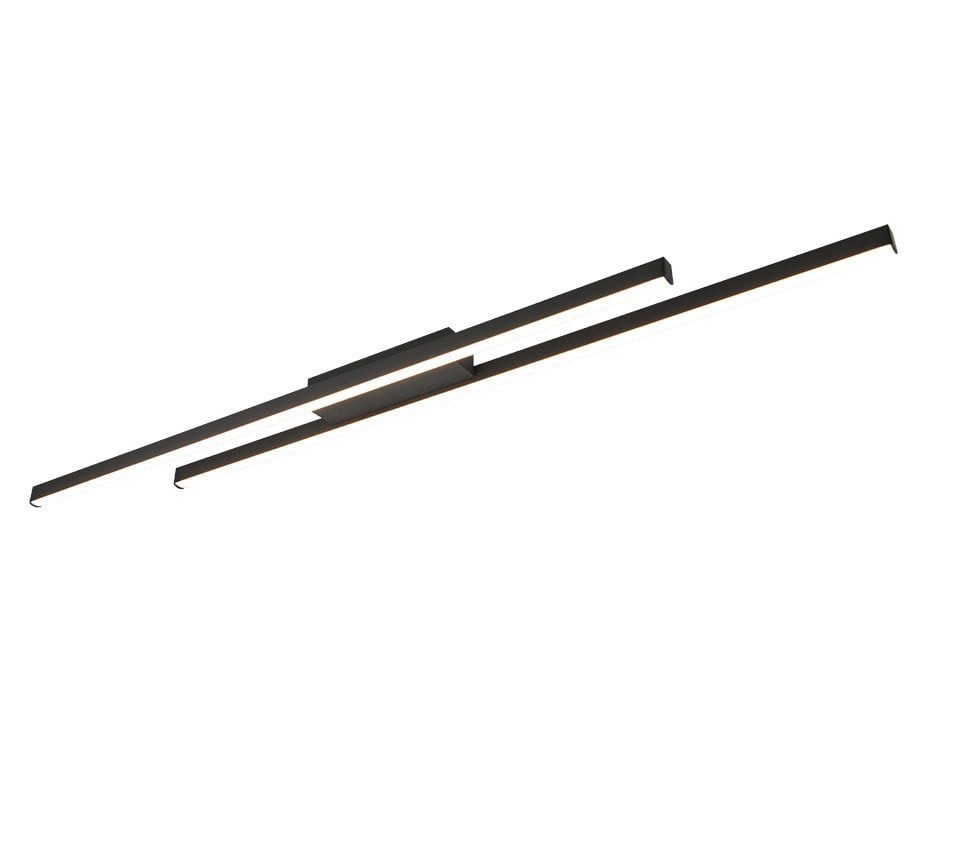 TRIO Leuchten Deckenleuchte Trio Leuchten LED Deckenleuchte Odio 28W schwarz, Inkl. Leuchtmittel, Nicht dimmbar ohne Bewegungsmelder