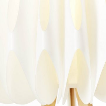 Lightbox Stehlampe, ohne Leuchtmittel, Dreibein Lampe, 155 x 62 cm, E27, Bambus/Kunststoff, natur/weiß