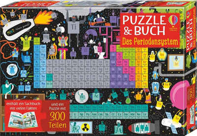 Usborne Verlag Puzzle MINT - Wissen gewinnt! Puzzle und Buch: Das Periodensystem, Puzzleteile