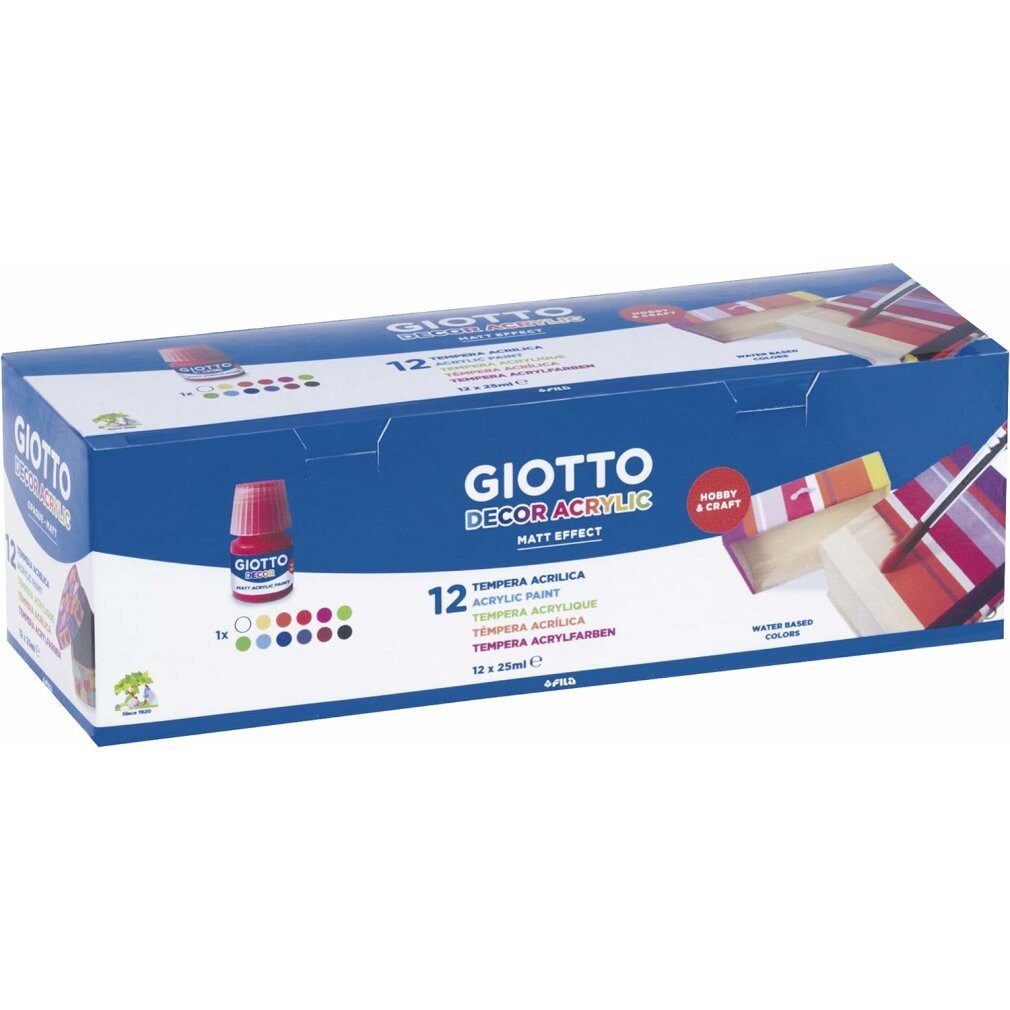 GIOTTO Malstift Tempera Decor Bunt (25ml) (12 Stück)