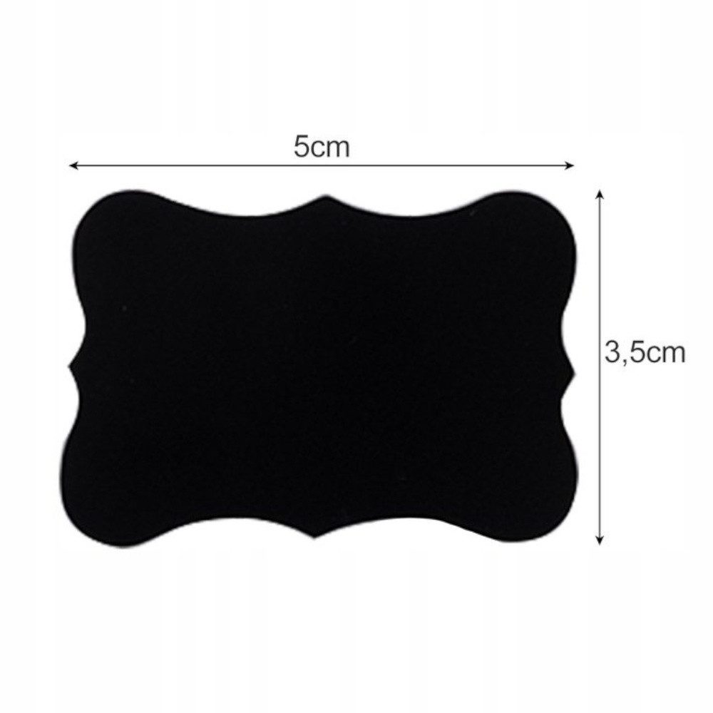 MT MALATEC Etiketten 24 Selbstklebende schwarze PVC Etiketten 5x3,5cm abwaschbar – Bild 2 von 4