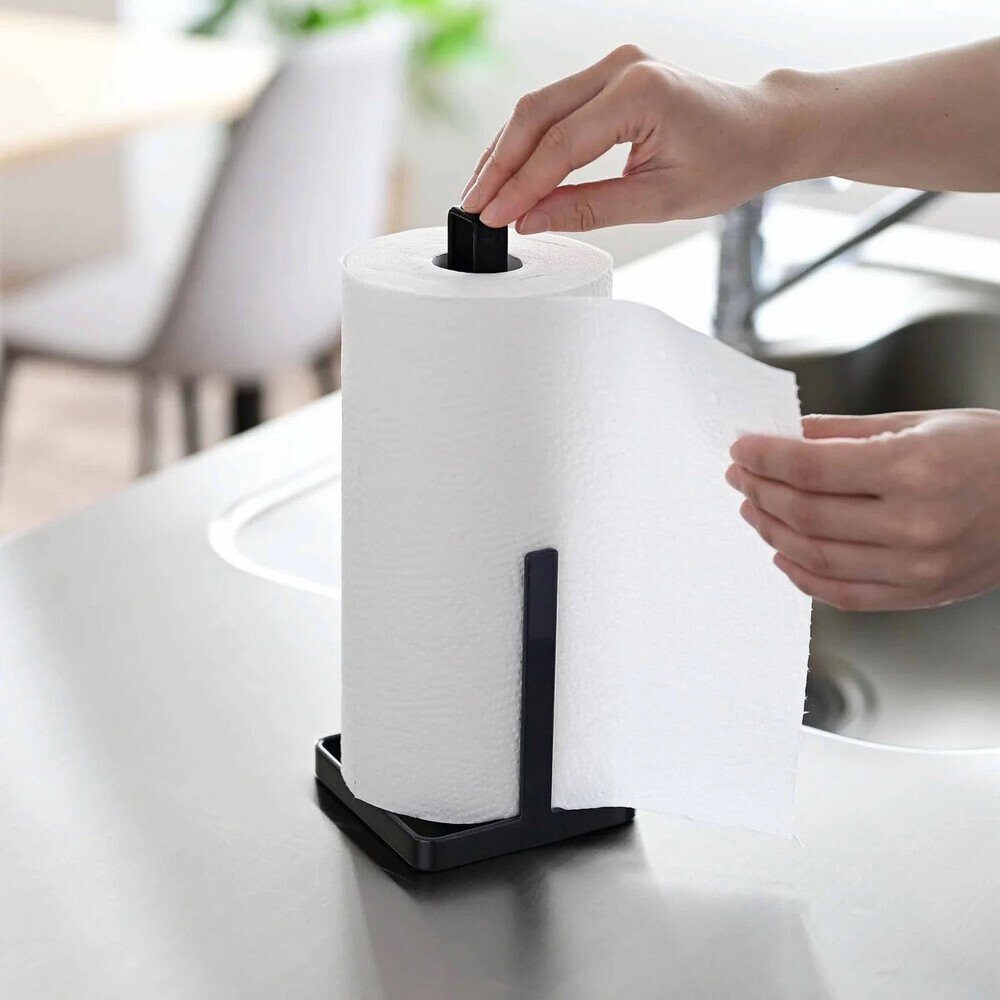 Yamazaki Küchenrollenhalter Küchenrollenhalter 27 cm Tower schwarz