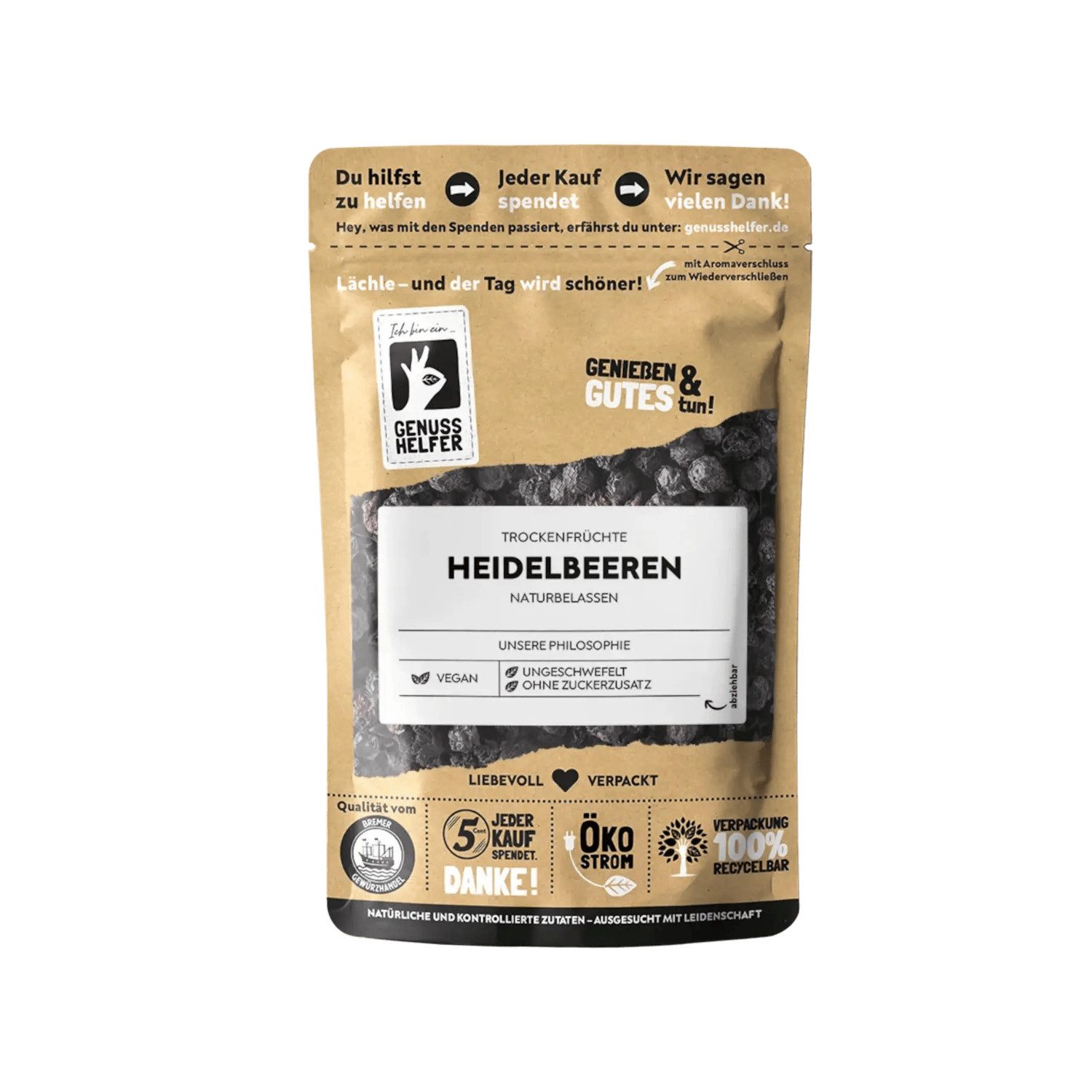 Bremer Gewürzhandel Trockenfrüchte Heidelbeeren, getrocknet, 100 g