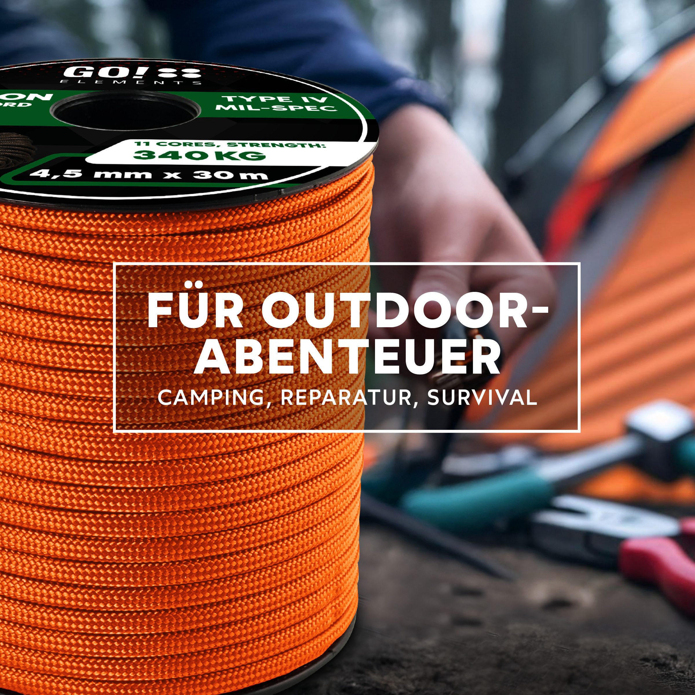 GO!elements Seil Paracord 750 - 4,5mm