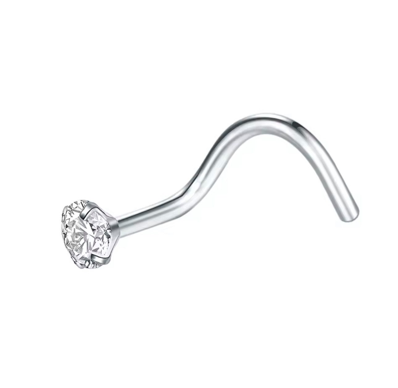 Karisma Schmuck Nasenpiercing aus Titan Nasenstecker mit Kristallstein Pron günstig online kaufen