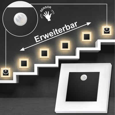 LEDANDO LED Einbaustrahler Set LED Treppenbeleuchtung Warmweiß 3000K inklusive zwei Einheiten mit