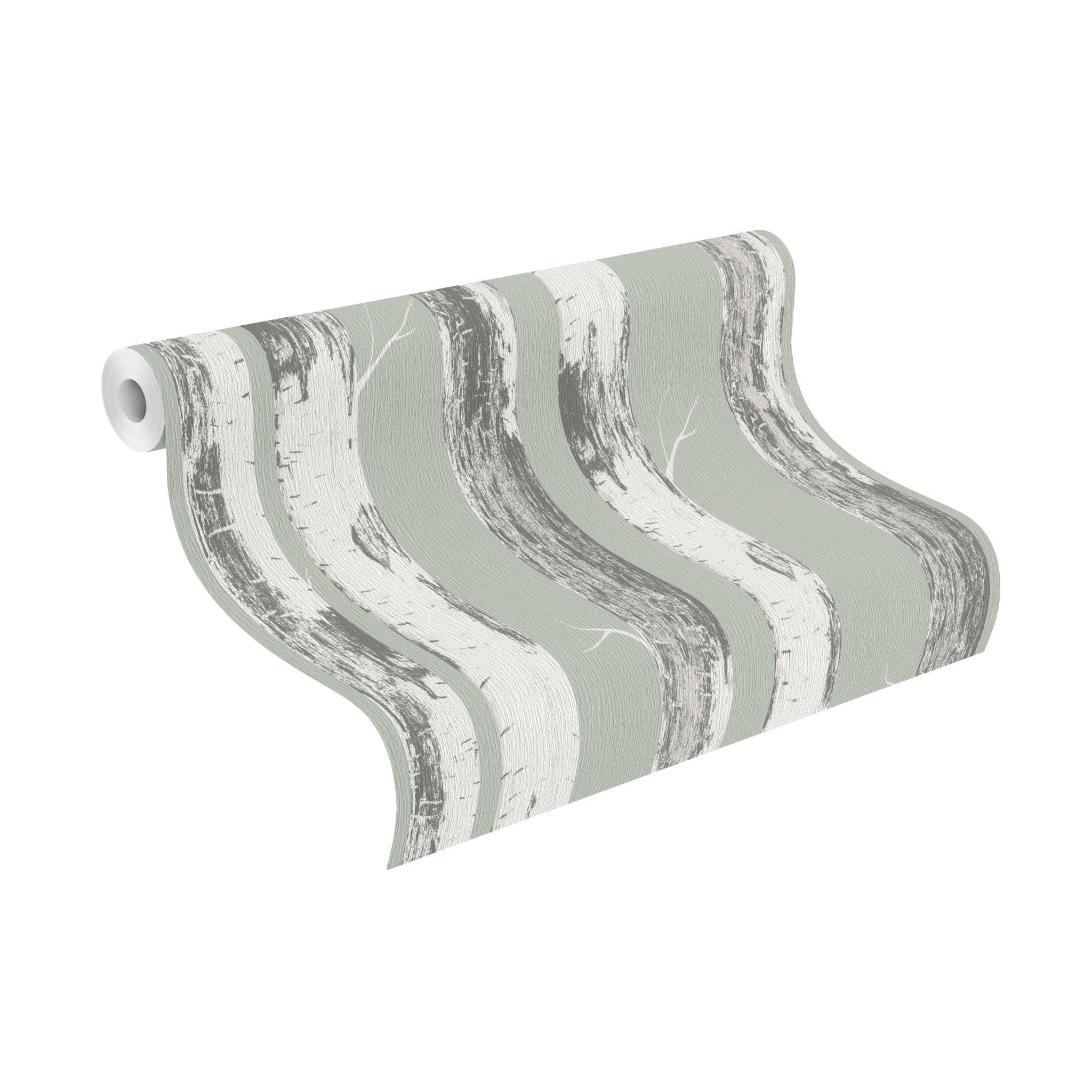 Rasch Papiertapete mit Birkenstämmen, strukturiert, Holz, günstig online kaufen