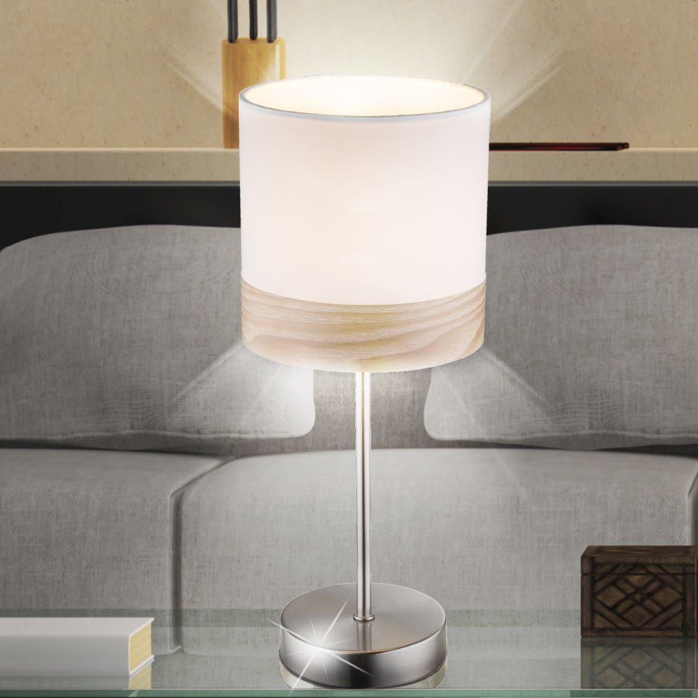 Lampe Tischleuchte, etc-shop Leuchtmittel Beistellleuchte inklusive, Tischleuchte Holzleuchte Schreibtischlampe nicht