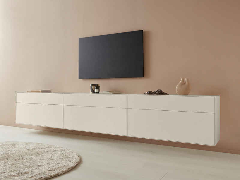 LeGer Home by Lena Gercke Lowboard Essentials (3 St), Breite: 336cm, MDF lackiert, Push-to-open-Funktion