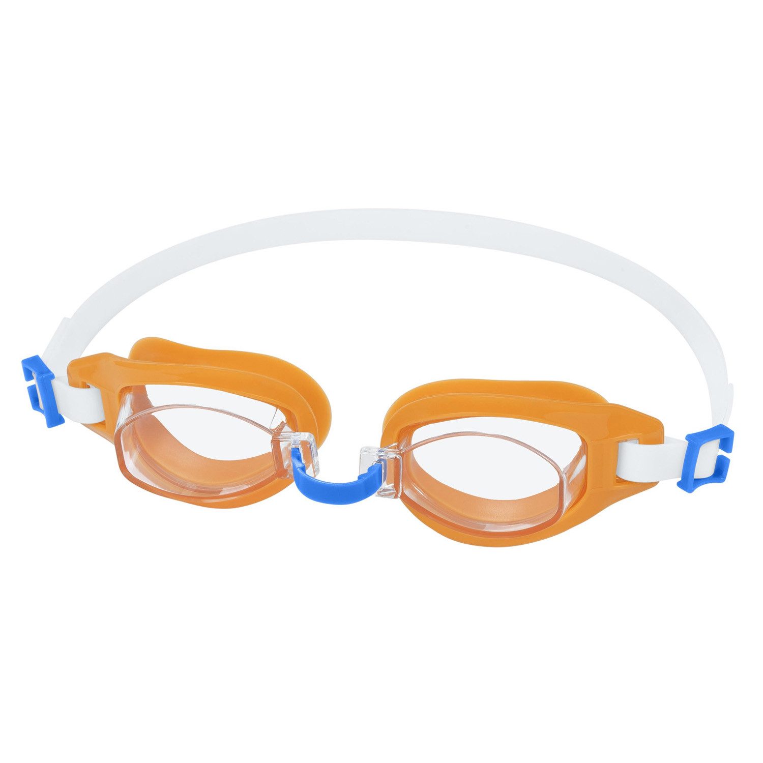 Bestway Schwimmbrille Aqua Burst Essential™ Schwimmbrille ab 7 Jahren, (Packung, Verstellbarer Nasenbügel + verstellbares Silikon-Kopfband), 100% latexfrei