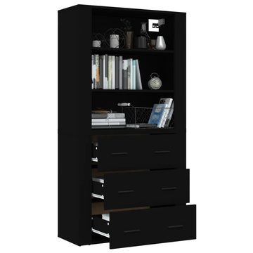 vidaXL Sideboard Highboard Schwarz Holzwerkstoff (1 St)