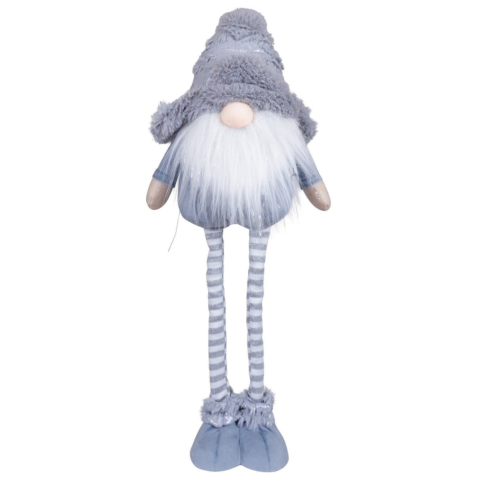 Christmas Paradise Бес Deko Weihnachtsfigur 35-55 cm (Dekofigur, 1 St., Weihnachtsdeko), ausziehbare Teleskopbeine, blau-grau