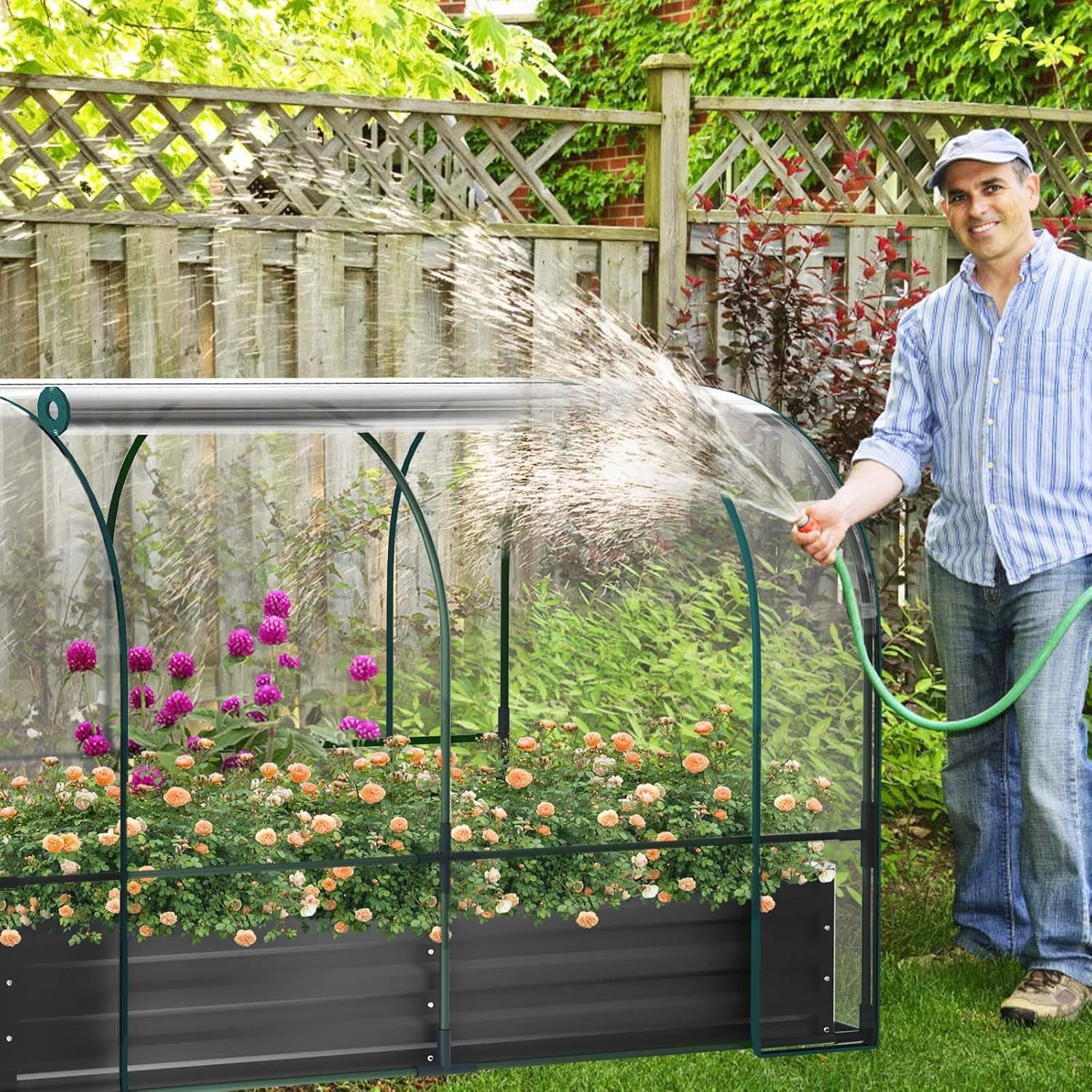 Meulbaty Blumenkasten Metall-Hochbett für Garten, Pflanzkasten günstig online kaufen