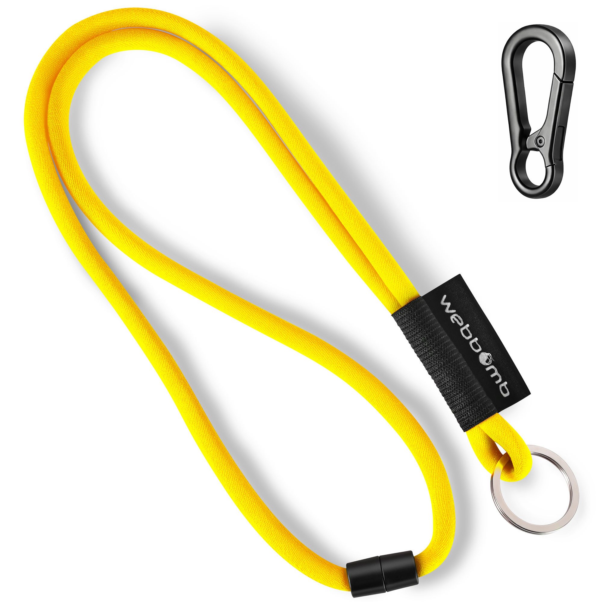 WEBBOMB Schlüsselanhänger Lanyard Tubular Schlüsselband mit Karabiner + Schlüsselring keychain