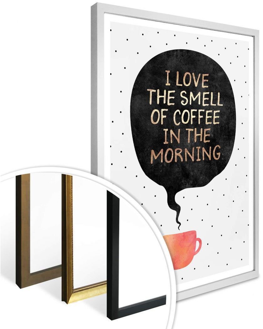 Schriftzug St) (1 coffee, smell of Poster Wall-Art