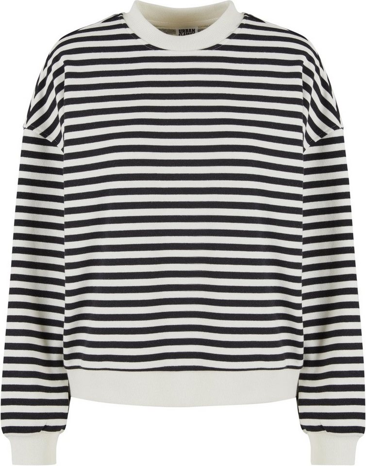 URBAN CLASSICS Rundhalspullover Ladies Oversized Striped Crewneck