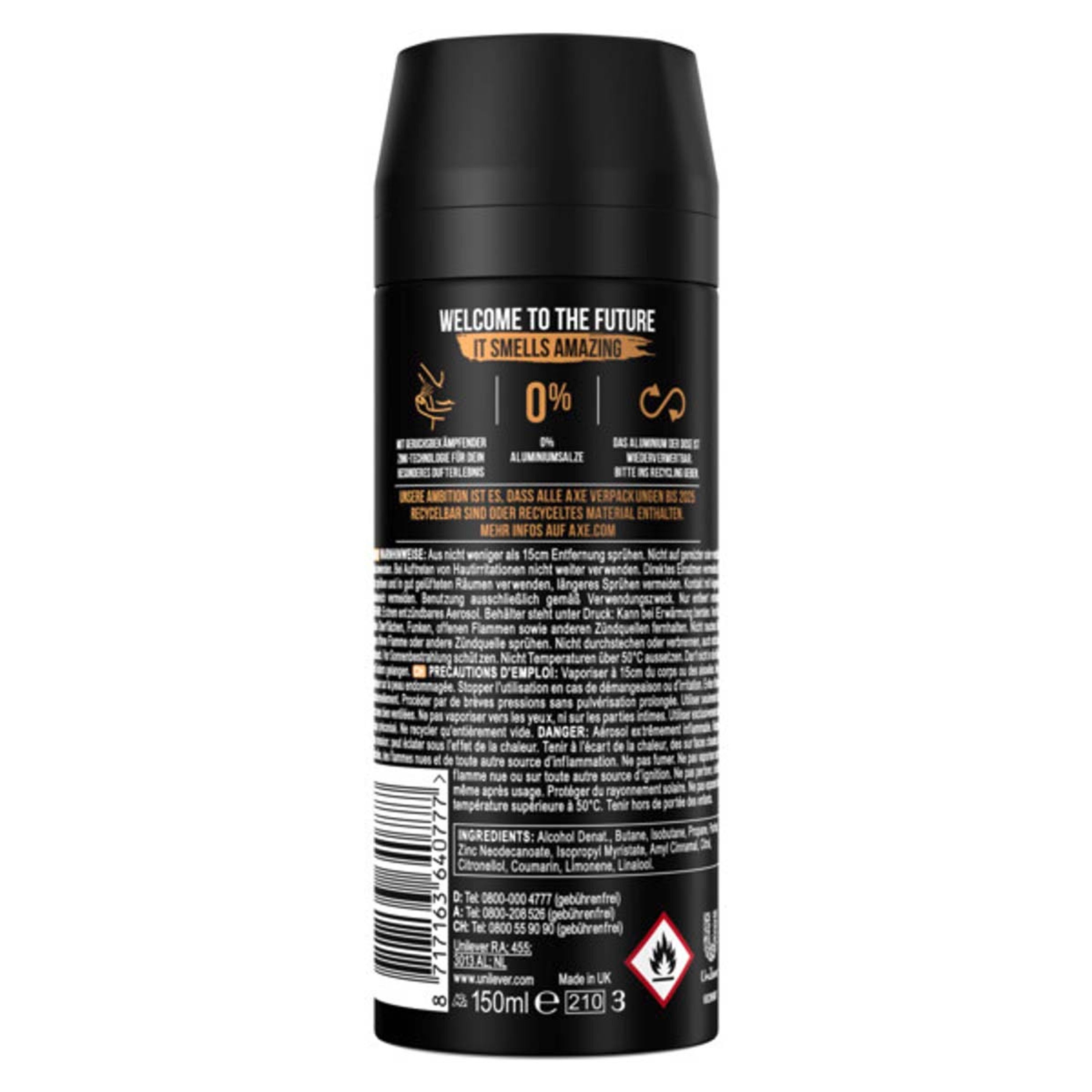 axe Deo-Set Dark Deodorant Bodyspray Temptation Herren Deospray 150ml 6x Deo