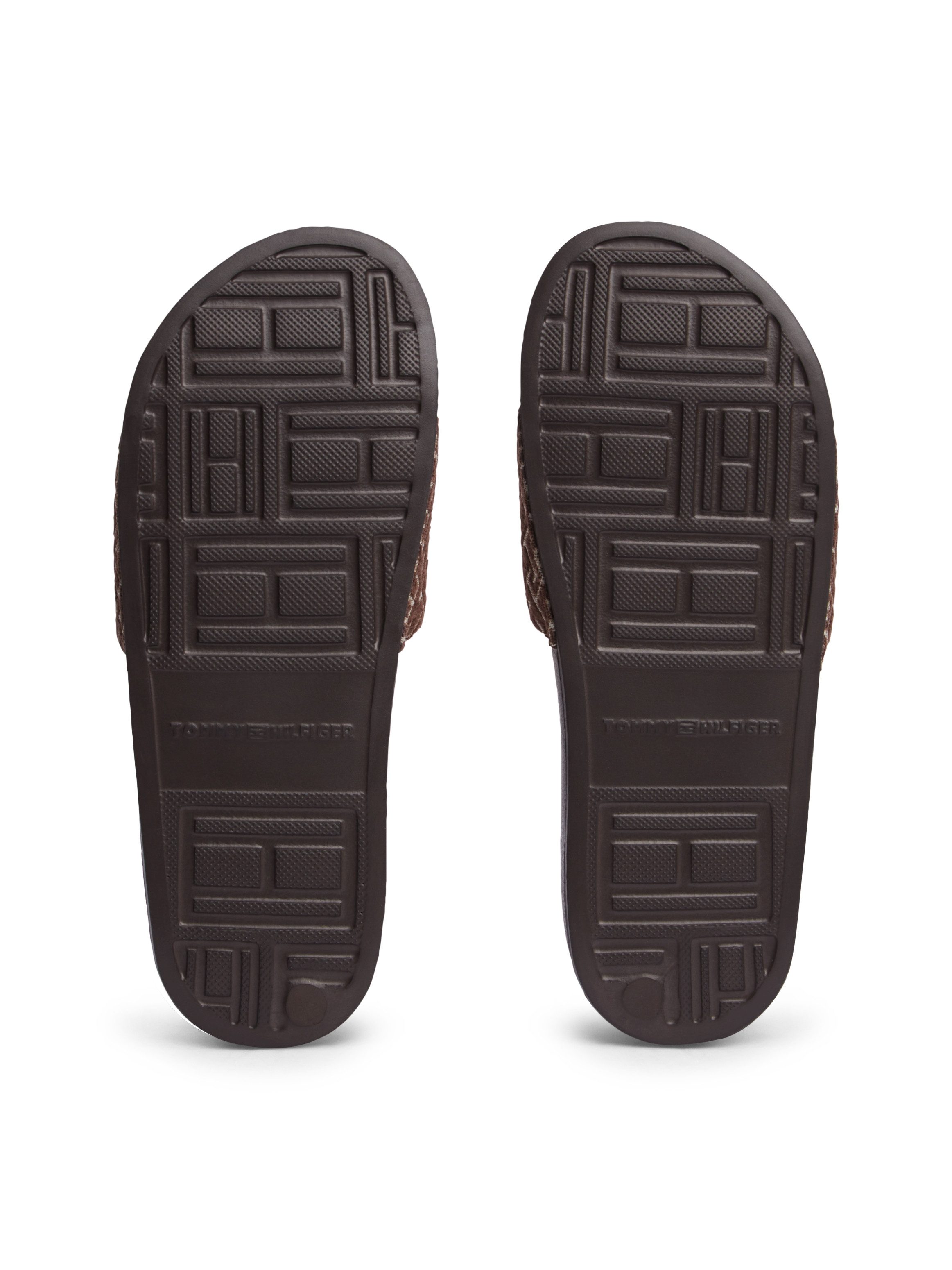 Tommy Hilfiger TH MONOGRAM POOL SLIDE Pantolette Strandschuh, Poolslides, Sommerschuh mit TH-Logodruck