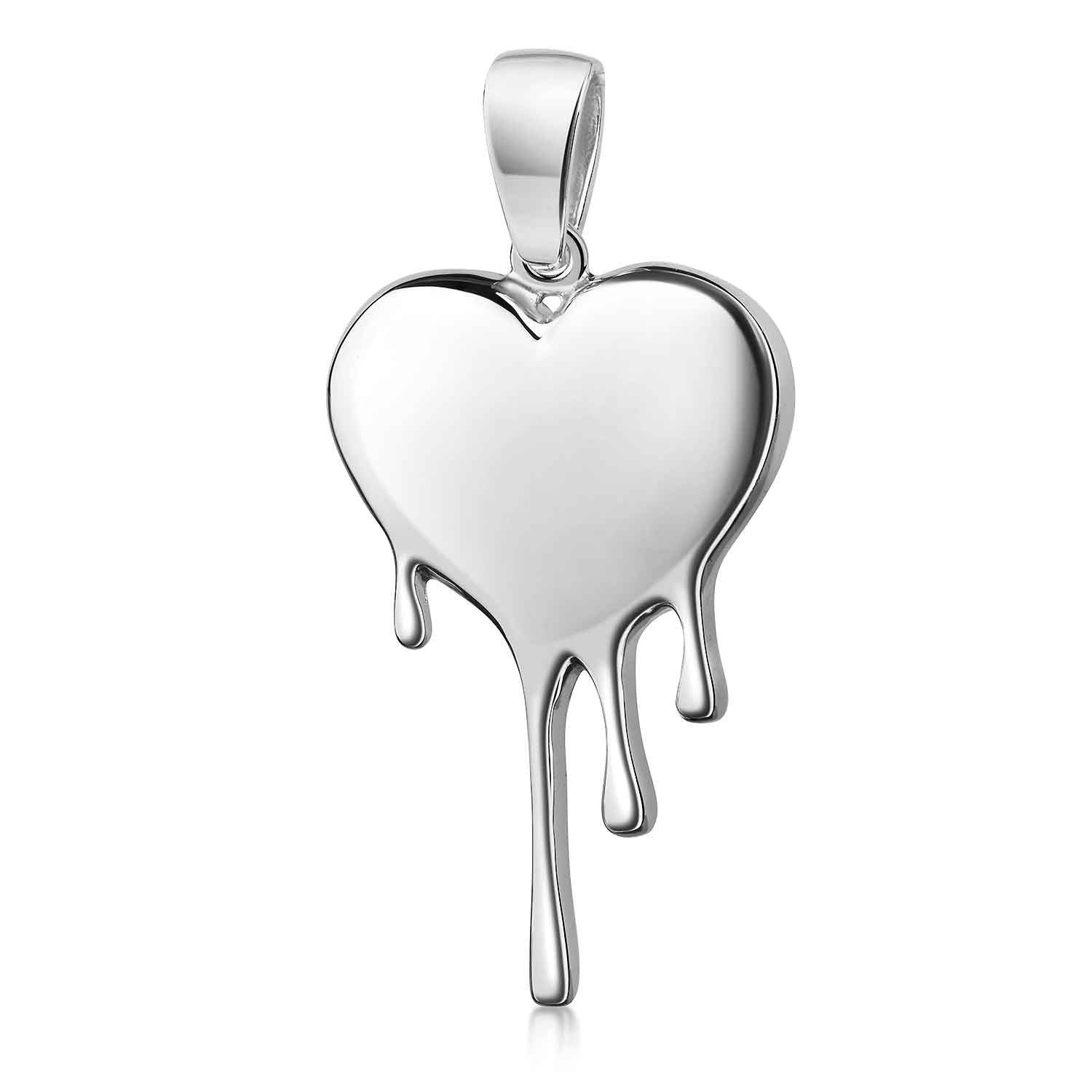 Materia Kettenanhänger Tränendes Herz Liebe Romantik Hochglanz KA-330, 925 günstig online kaufen
