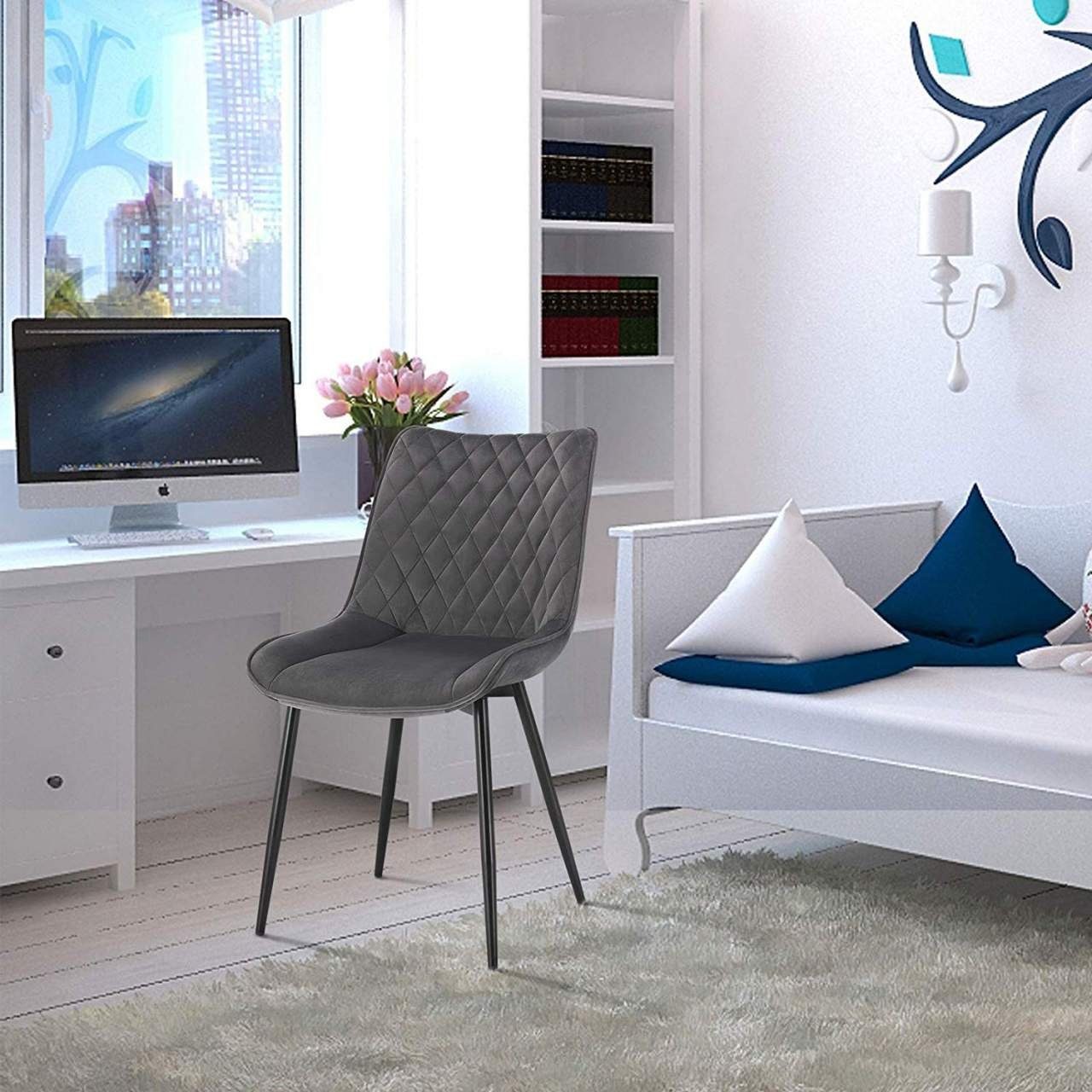 Woltu Esszimmerstuhl (2 St), Polsterstuhl mit Rückenlehne Sitzfläche aus Sa günstig online kaufen