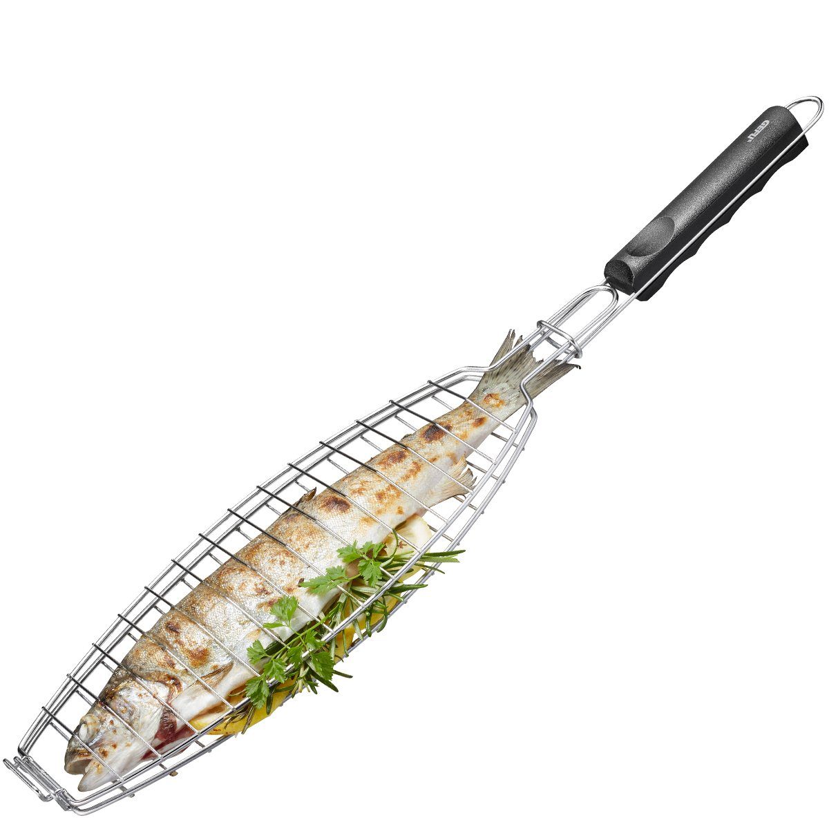 GEFU Grillschale Fischbräter BBQ, Edelstahl, Kunststoff