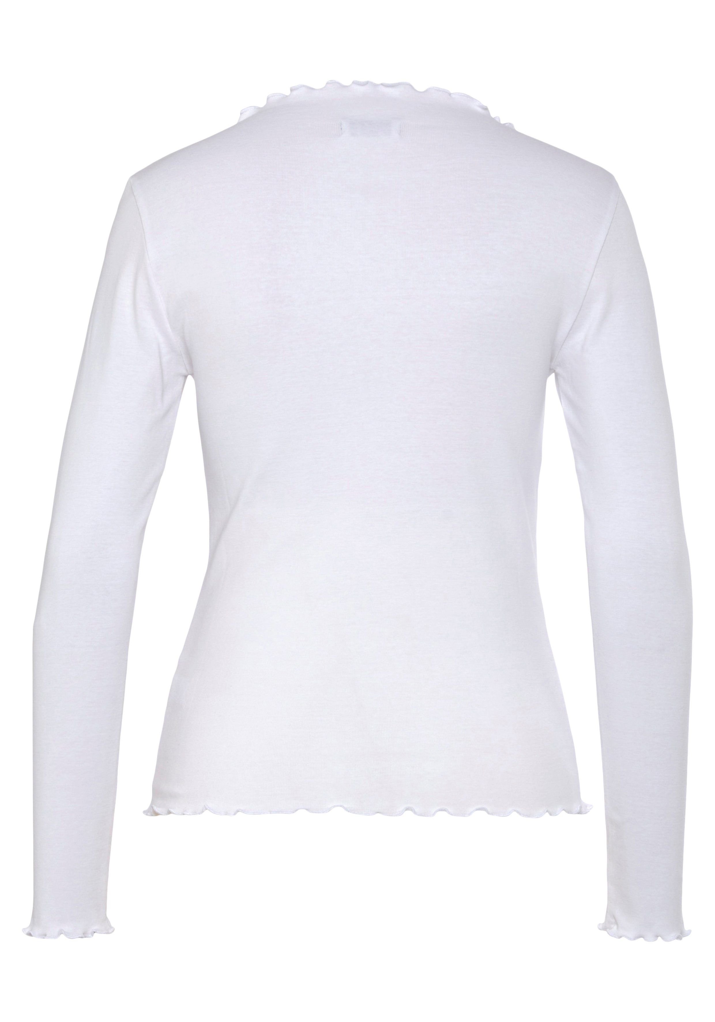 Flashlights Langarmshirt (2er- Pack) sehr figurbetonte Passform, gekräuselter Ausschnitt
