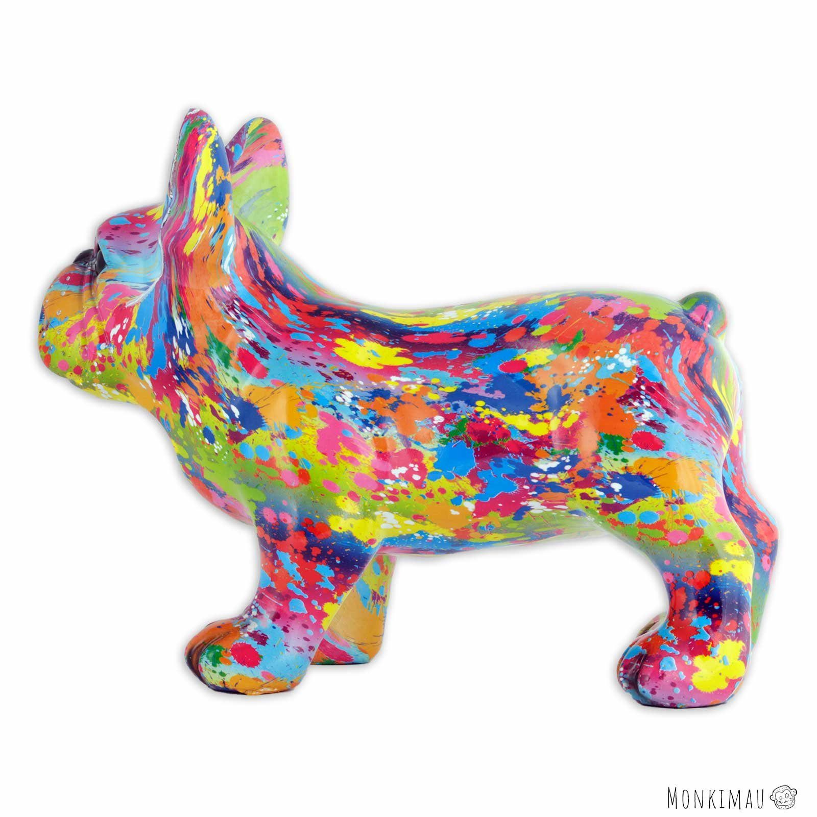 Deko Bulldogge Tier - Dekoration Wohnzimmer Französische Tierfigur (Packung) Figur Figuren Monkimau
