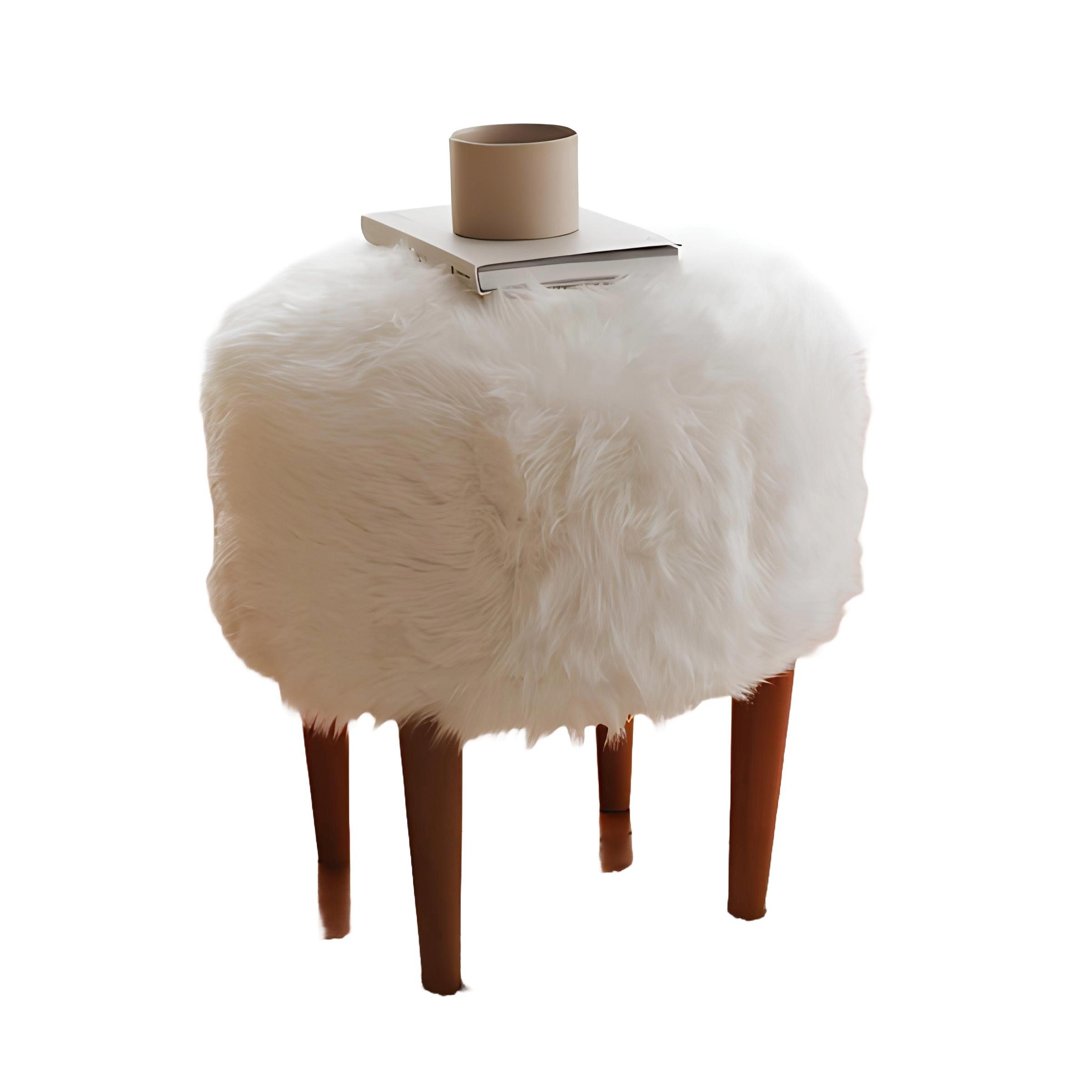 Xlmoebel Hocker Eleganter Hocker in Weiß mit Stoffbezug für vielseitige Nutzung (Hocker, Hocker), Hergestellt in Europa