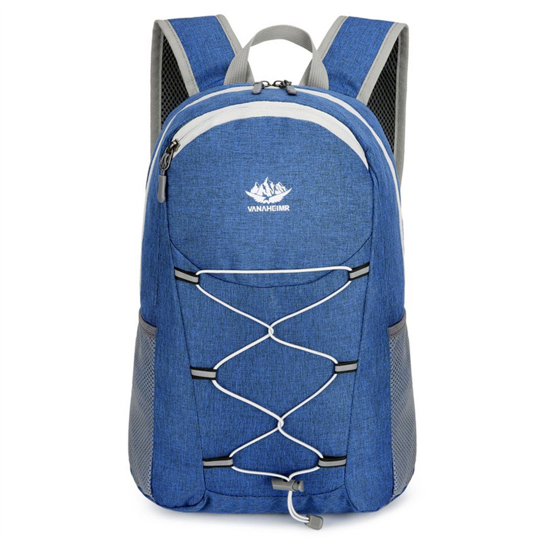 HNDSG Wanderrucksack Faltbare Wandertasche, tragbarer Seesack für Wanderungen im Freien blau