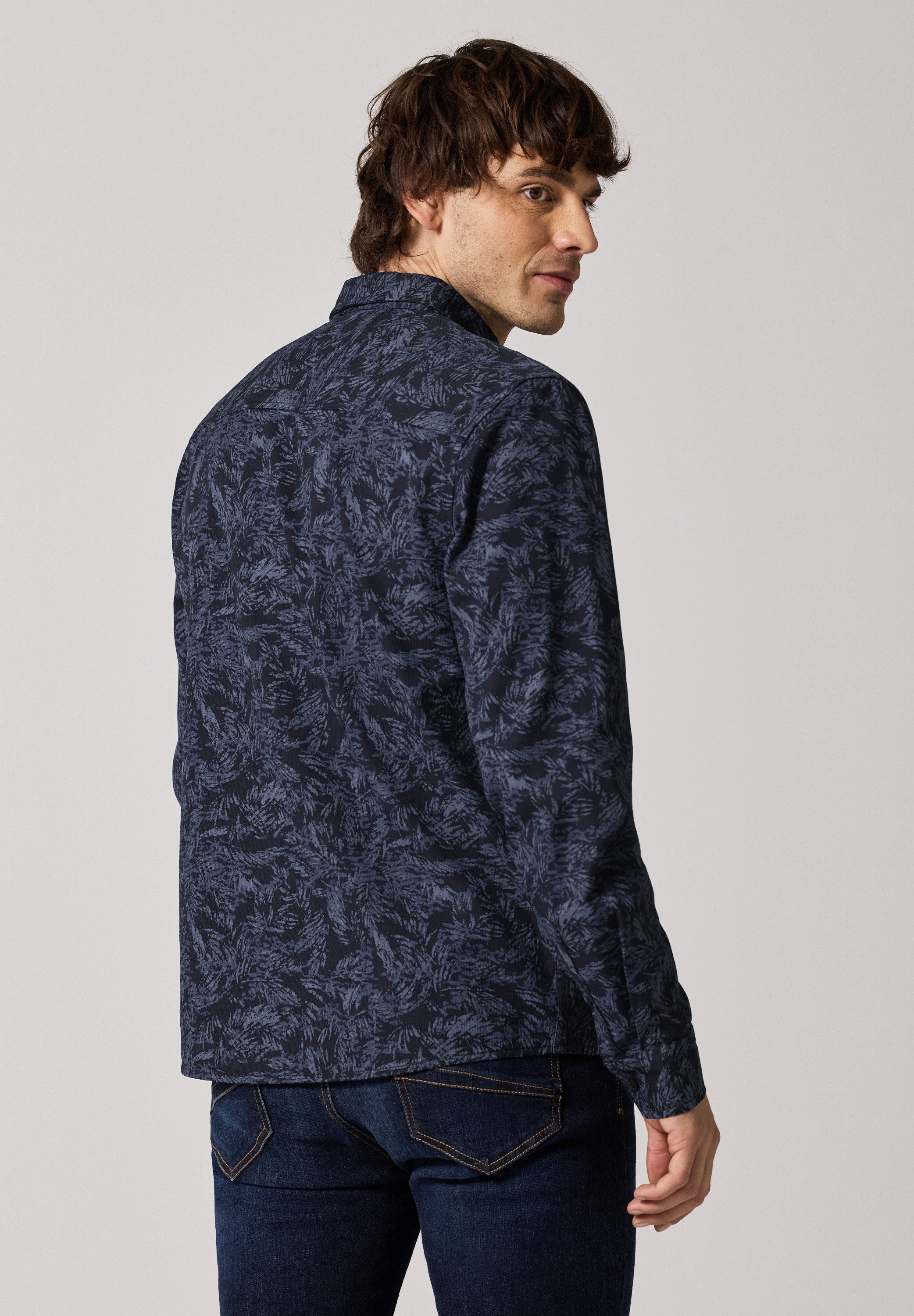STREET ONE MEN Langarmhemd mit Brusttasche