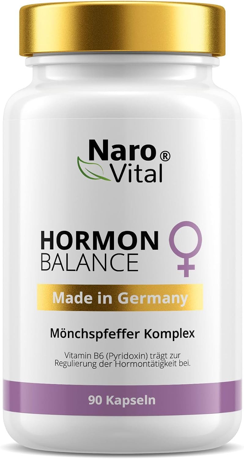 NaroVital Hormon Balance Frauen Mönchspfeffer Komplex für PMS & Wechseljahre 90 Kapseln, 90 St.