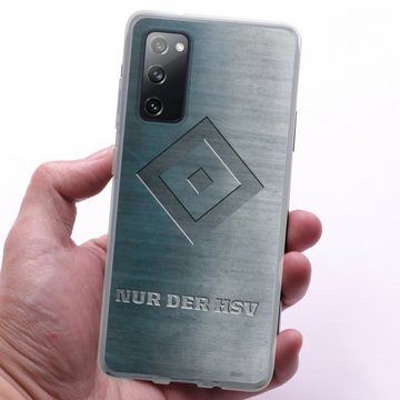 DeinDesign Handyhülle HSV Hamburger SV Metallic Look Nur der HSV Metalllook, Samsung Galaxy S20 FE 5G Silikon Hülle Bumper Case Handy Schutzhülle