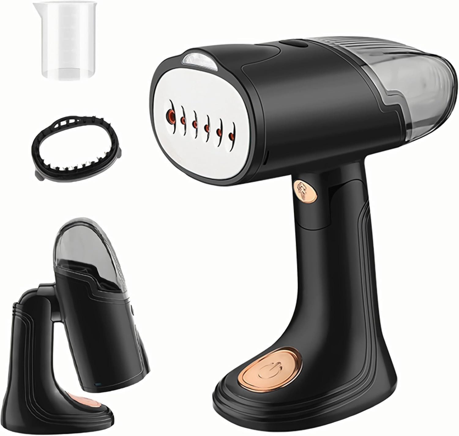 Feelhap Reise-Dampfbügeleisen Vertikales Dampfbügeleisen 1500 W 130 ml mit Dampfbürste, faltbar, 1500 W, 1500 W, klappbarer Griff, 130-ml-Tank, Bürstenaufsatz