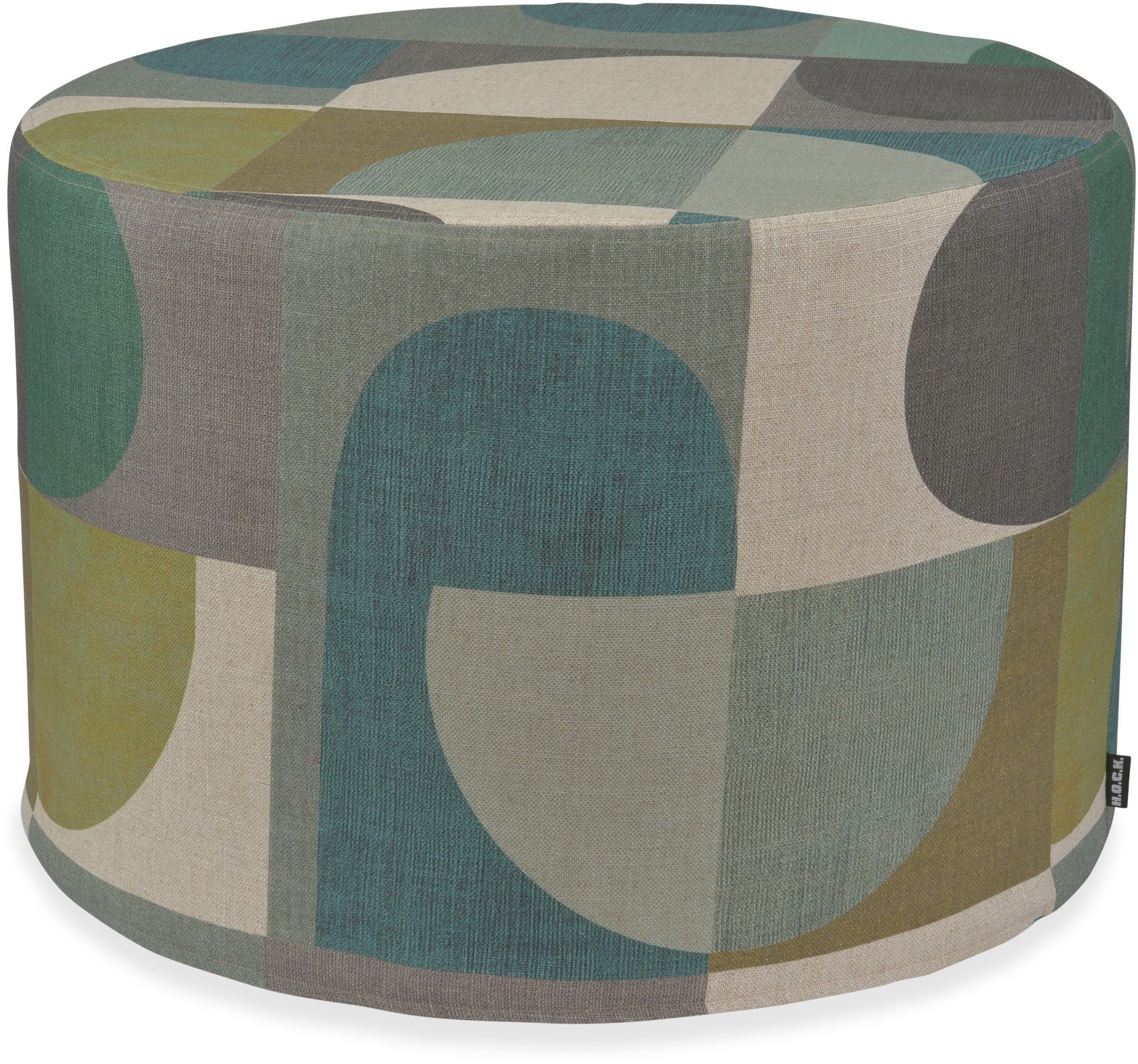 H.O.C.K. Sitzhocker H.O.C.K. Hoppers Hocker rund Pouf ø60x40cm - Petrol, Retro-Muster, Hocker, Barhocker & Sitzhocker, Pouf, Badhocker, Wohnzimmer Hocker