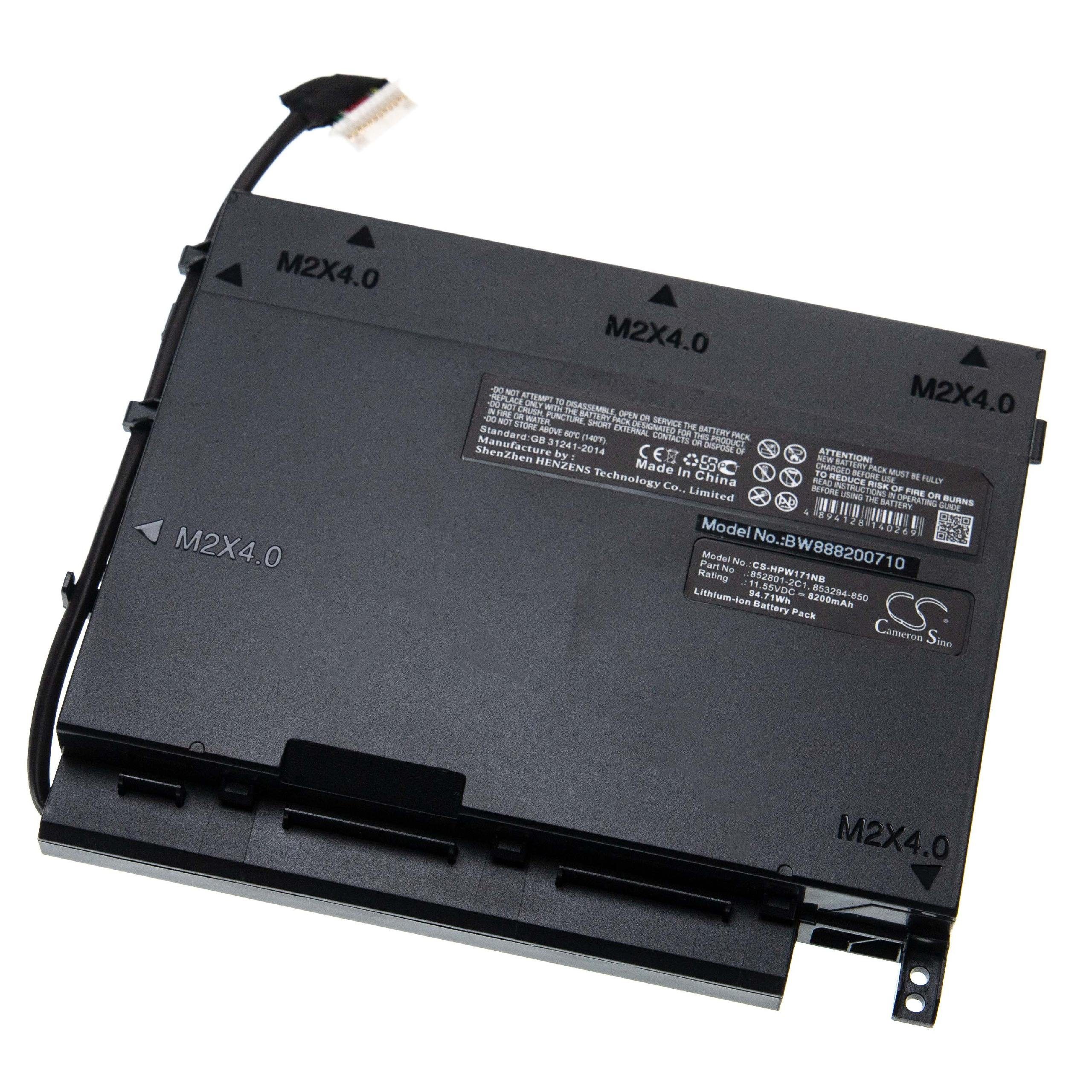 vhbw kompatibel mit HP PLUS 17-w206TX, 17-w205tx, 17-w120TX, 17-w119TX Laptop-Akku Li-Ion 8200 mAh (11,55 V)