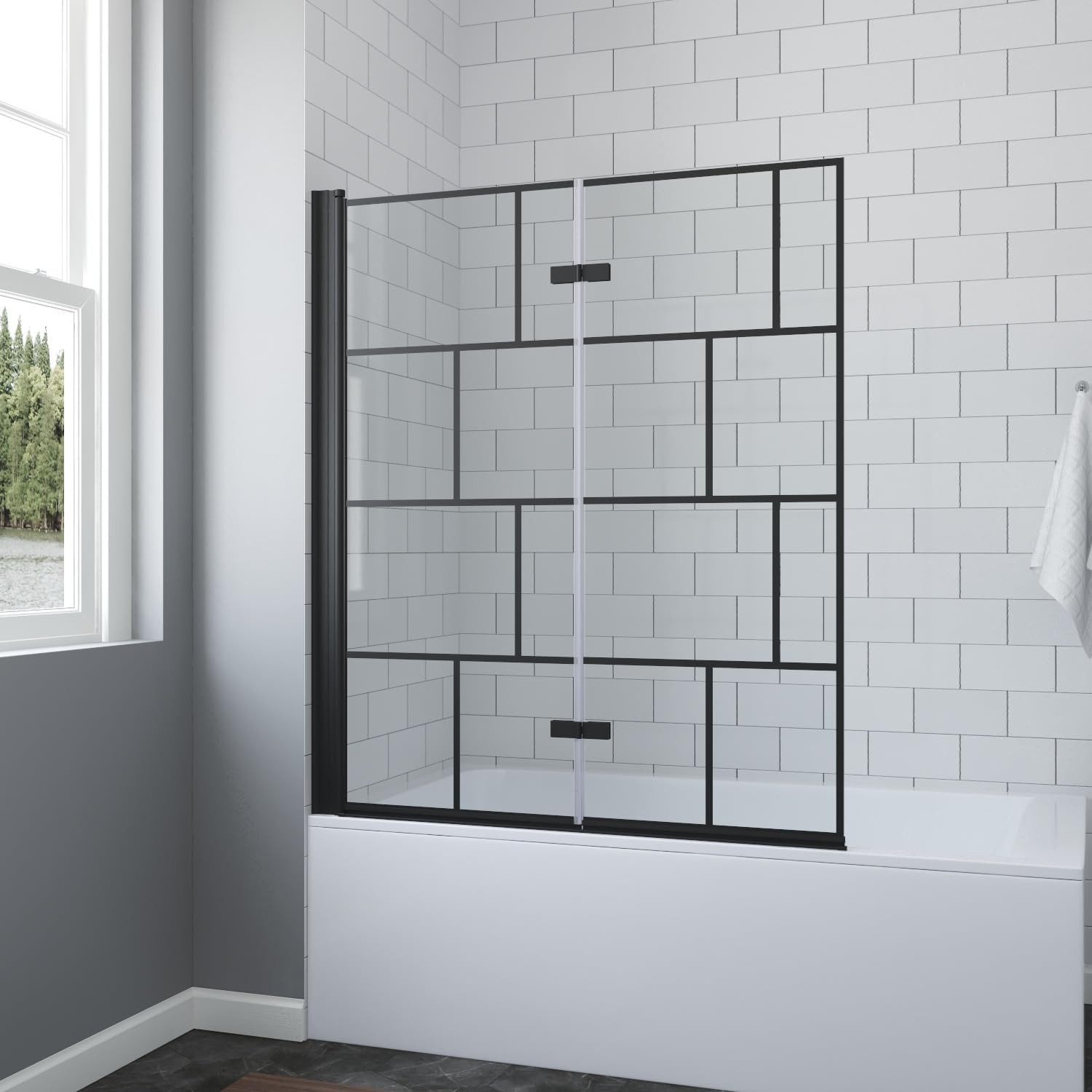 AQUABATOS Badewannenfaltwand Badewannenaufsatz Duschwand für Badewanne günstig online kaufen