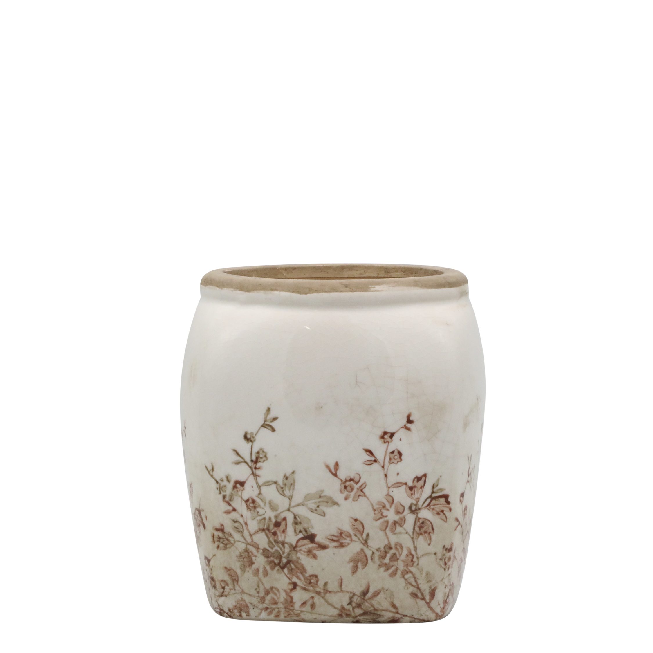 Chic Antique Übertopf Chaville Übertopf H13/D12 cm creme Keramik (1 St)