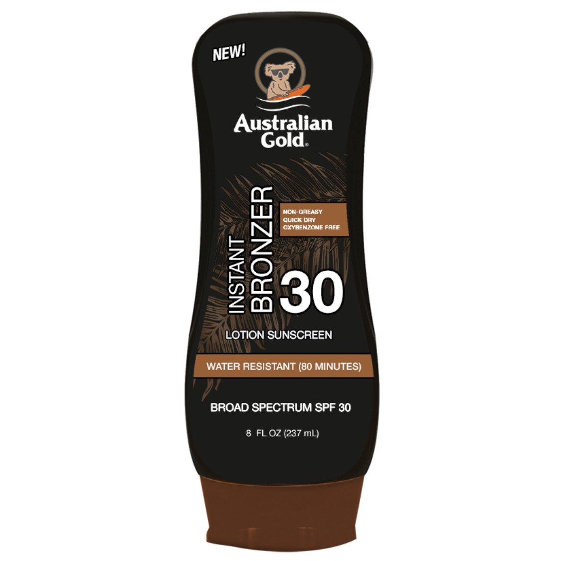 Australian Gold Sonnenschutzlotion Australian Gold Sonnenlotion mit Bronzer SPF30 237 ml, 1-tlg., Mit Kona-Kaffee-Extrakt für eine natürliche Bräune