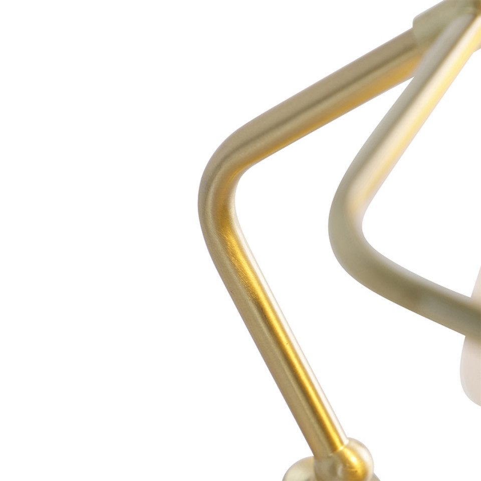 Qazqa LED Schreibtischlampe Banker, ohne Leuchtmittel, Warmweiß, QAZQA Büro lampe, e27, gold, Glas, classic-antique