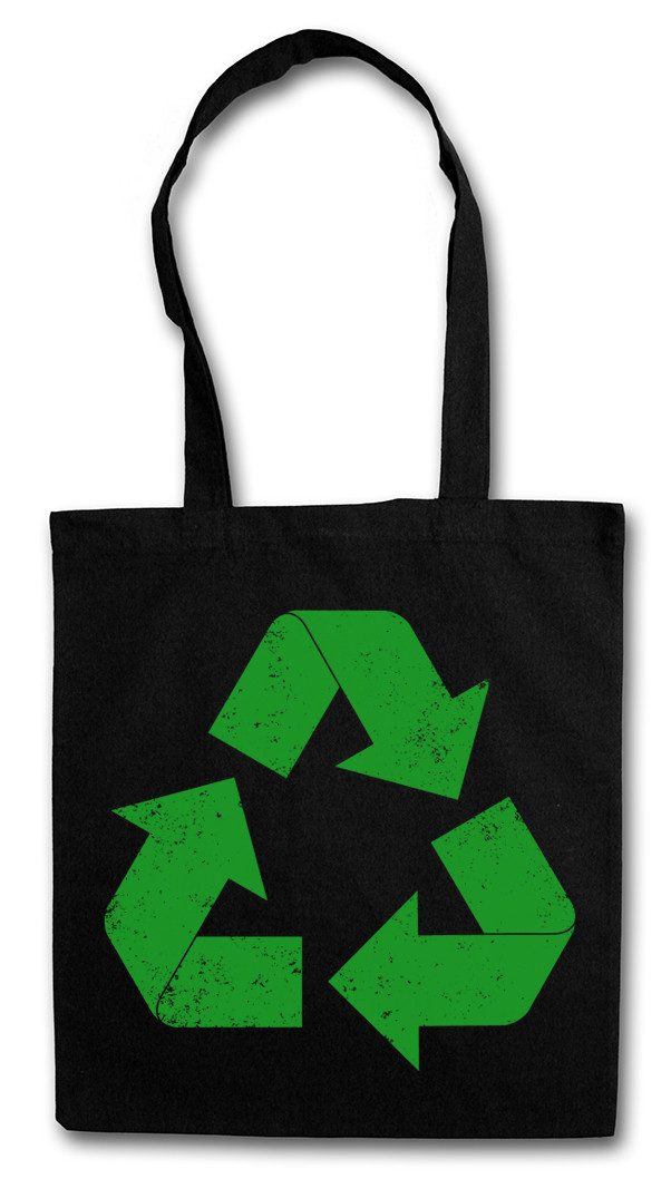 Beuteltasche The Big Black Vintage Recycle Logo II Stofftasche Geek Superhero