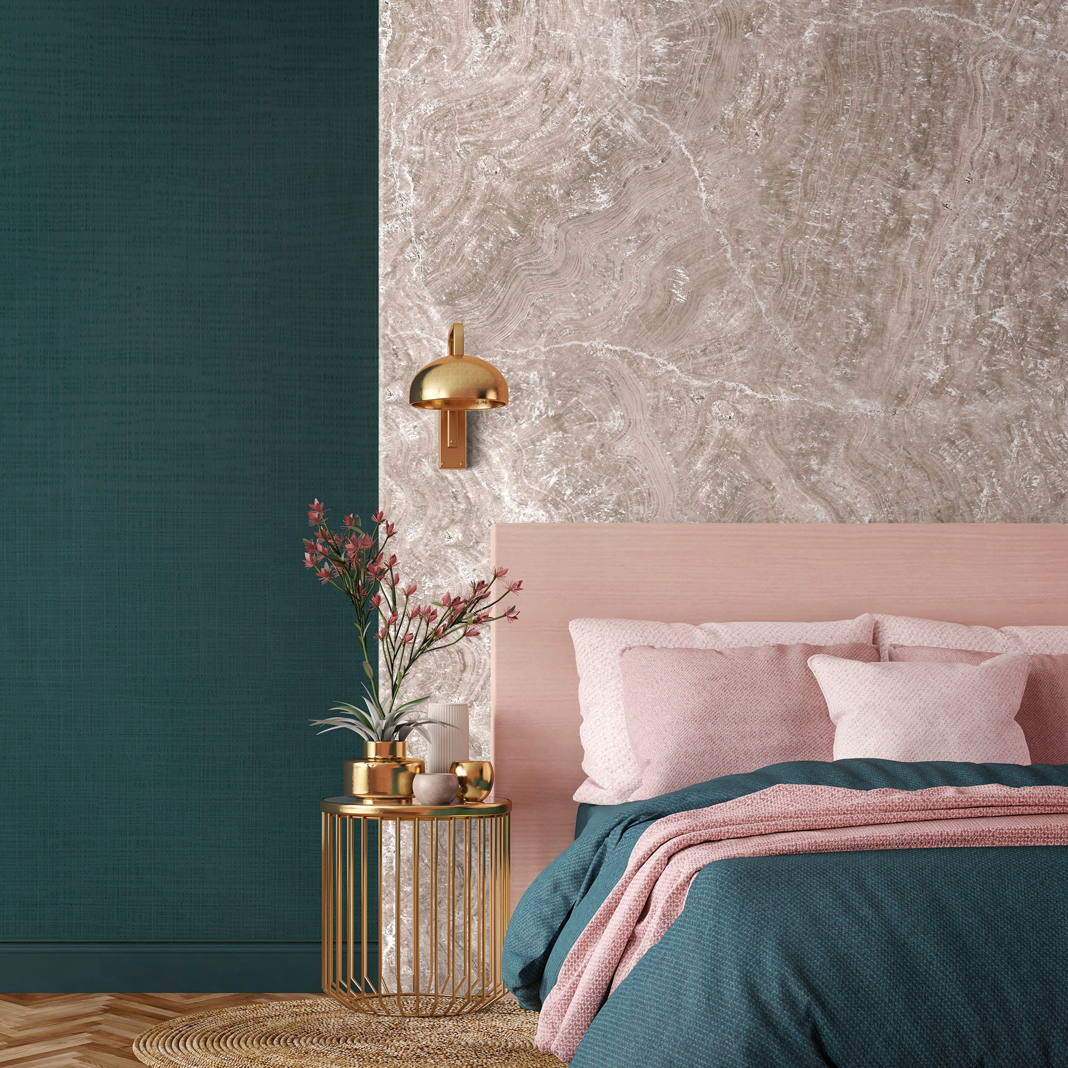 Marburg Fototapete Sanna, glatt, matt, moderne Vliestapete für Wohnzimmer Schlafzimmer Küche beige/rosa | Fototapeten